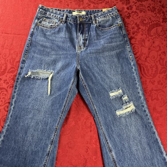 Rock & Roll Jeans Womens 30x30 Blue High Rise Palazzo Flare Wide Denim Boho NEW - Picture 7 of 16